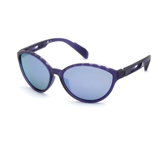 Adidas SP0012 Full Rim Round Matte Violet / Smoke Polarized Sunglasses - Picture 1 of 5